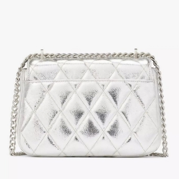 Beautiful new silver Kate Spade bag it color for all year - Picture 2 of 7